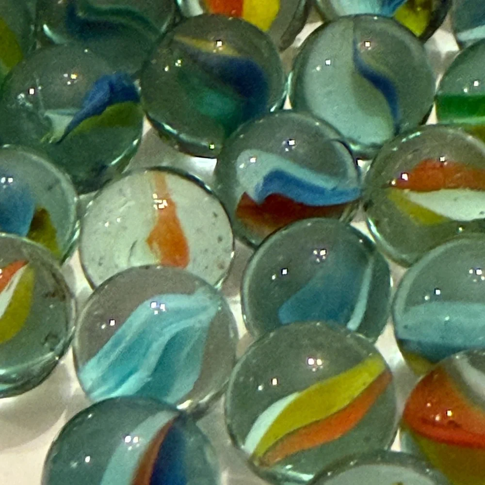 Vintage Tri Color Cat's Eye Marbles